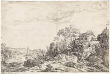 Landschaft mit einer Windmühle